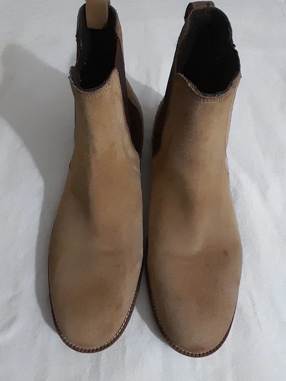Men's Chelsea Boots in Tan Suede